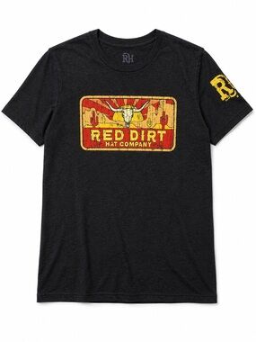 Red Dirt Hat Company Graphic T-shirt Black Adult Medium Western  Rodeo Cowboy